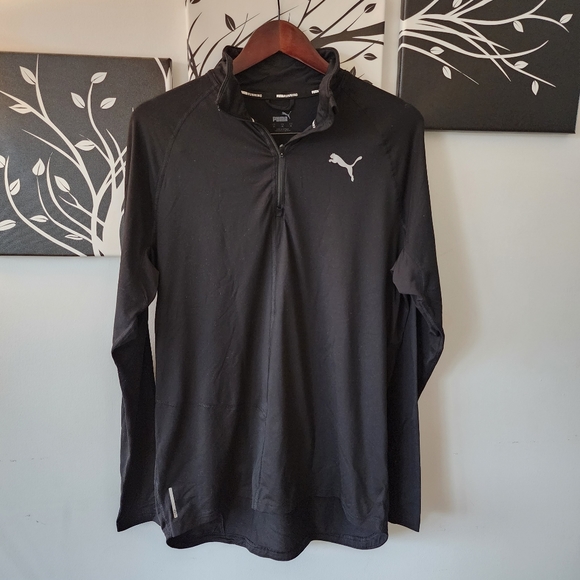 Puma Running Athletic Long Sleeve Zipper Shirt - Picture 1 of 3